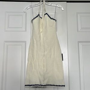 Lulus white crochet halter dress nwt